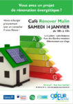 SAMEDI 14/01 A 10H : CAFE RENOVER-MALIN A VILLEMOISSON SUR ORGE